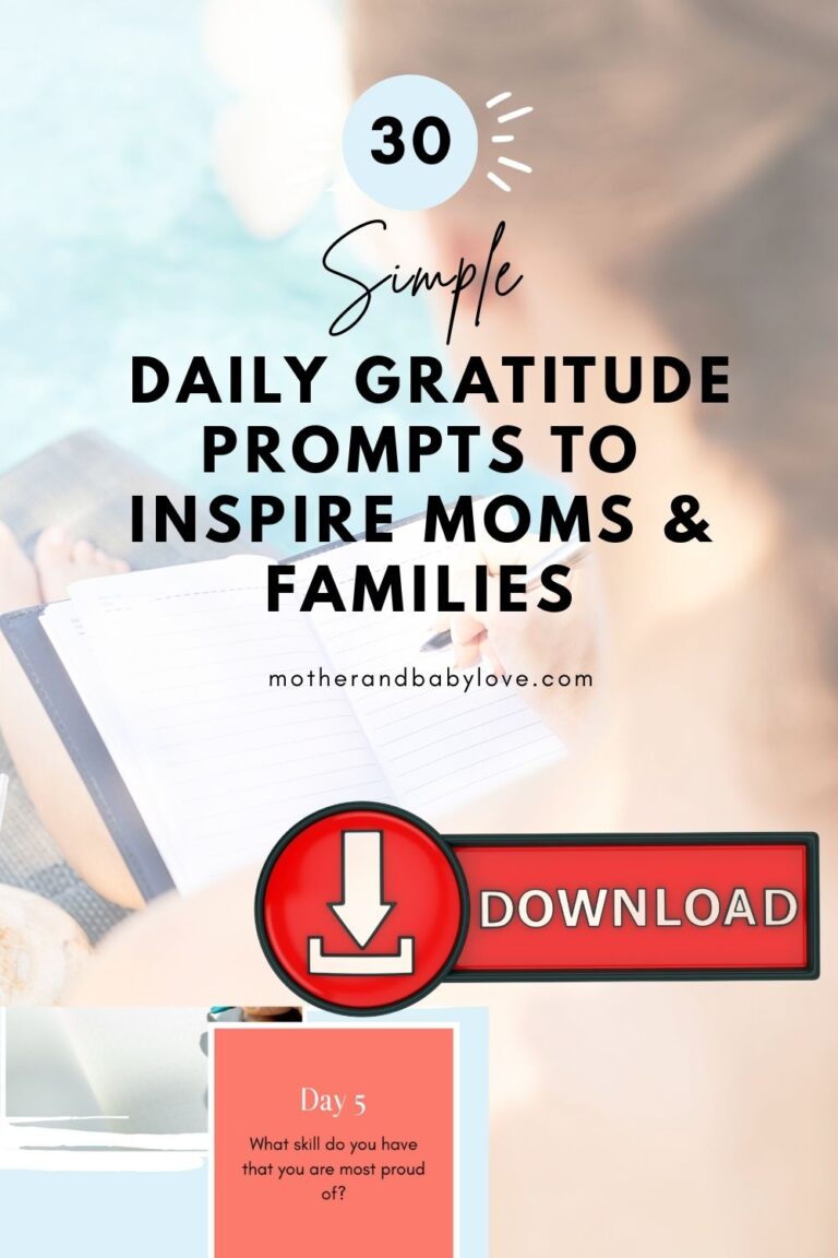 30 Daily Gratitude Journal Prompts for Moms + Free Printable - Mother ...
