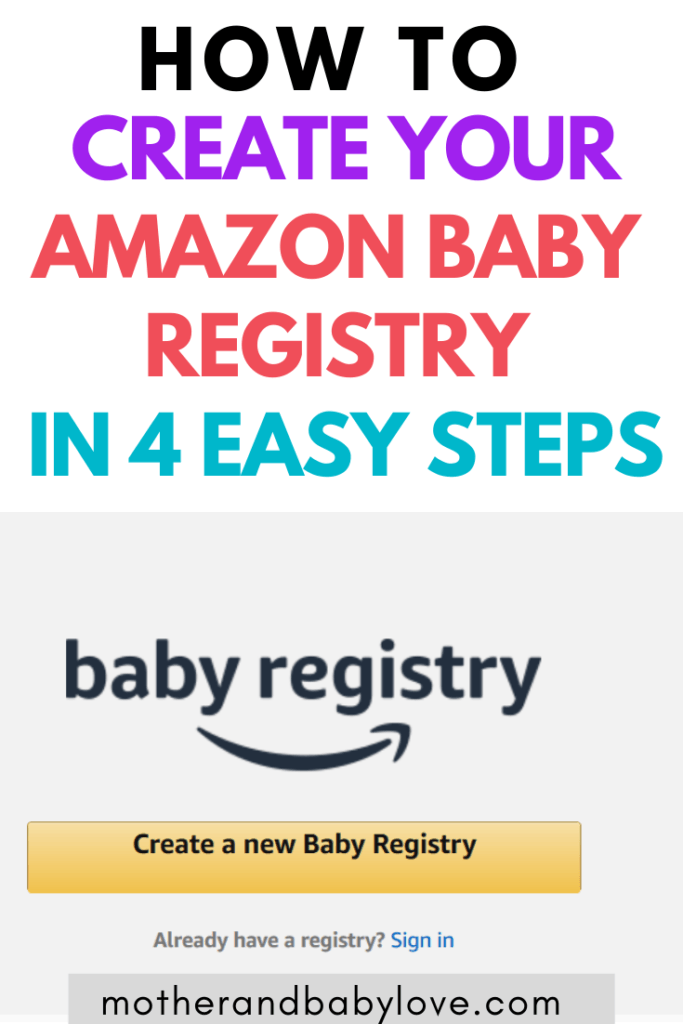 how to create a baby registry on amazon