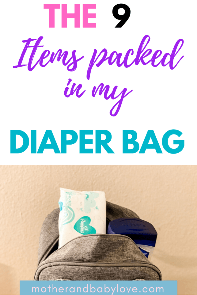 what is in my diaper bag? - the 9 items packed in my diaper bag. Diaper bag essentials