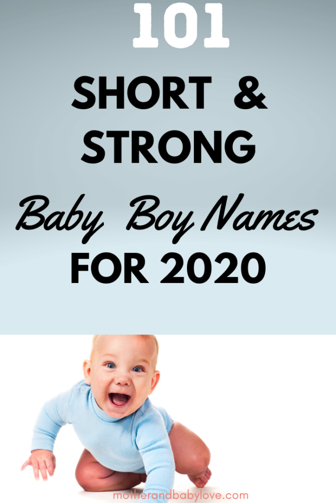 101 short and strong baby boy names for 2020 graphic