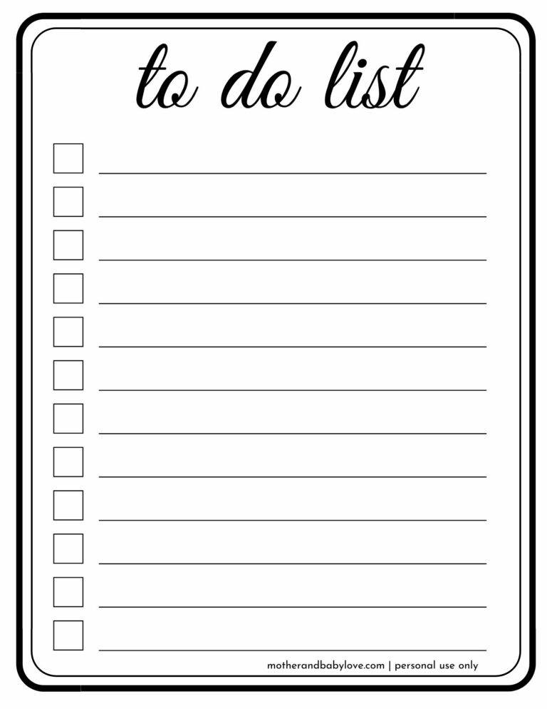 Cute Daily To Do List Printable (FREE DOWNLOAD)