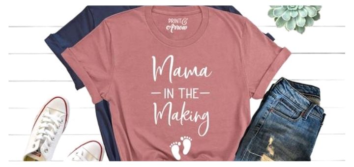super cute pregnancy reveal shirts for mom to be, couples and siblings