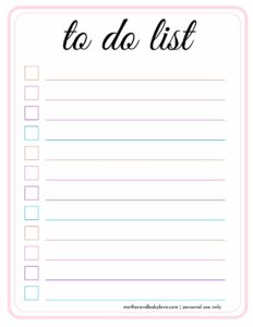 Cute Daily To Do List Printable (FREE DOWNLOAD)