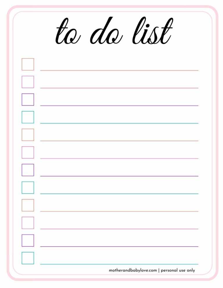 Cute Daily To Do List Printable (FREE DOWNLOAD)