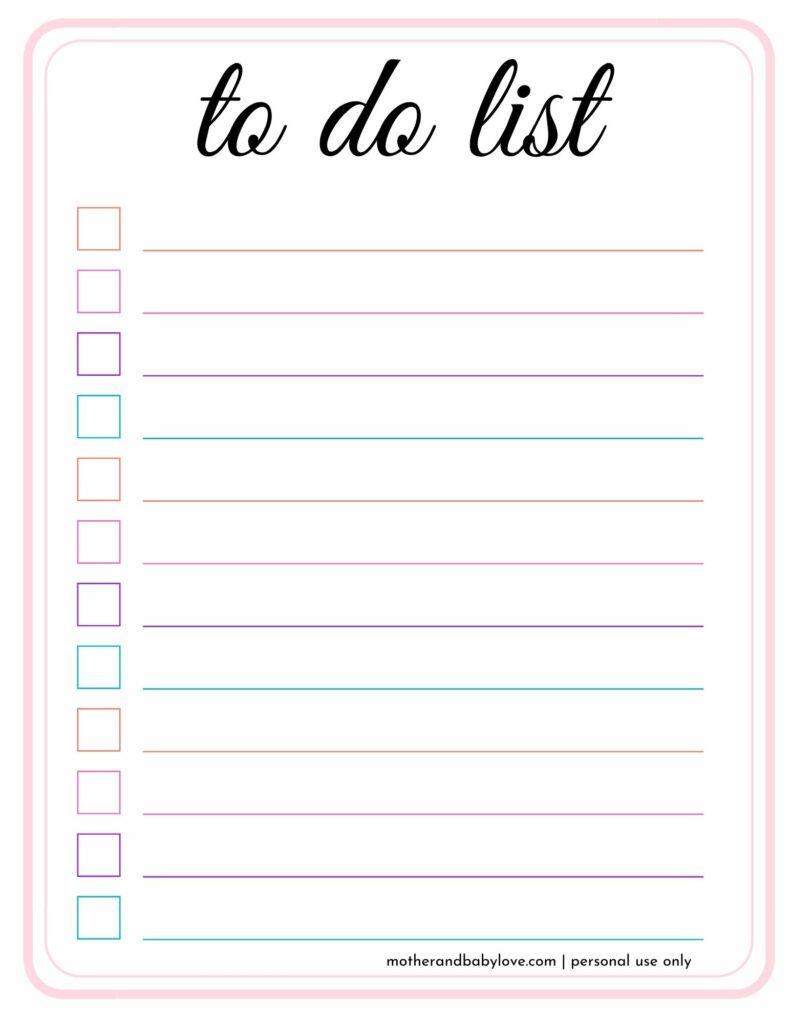 my todo list