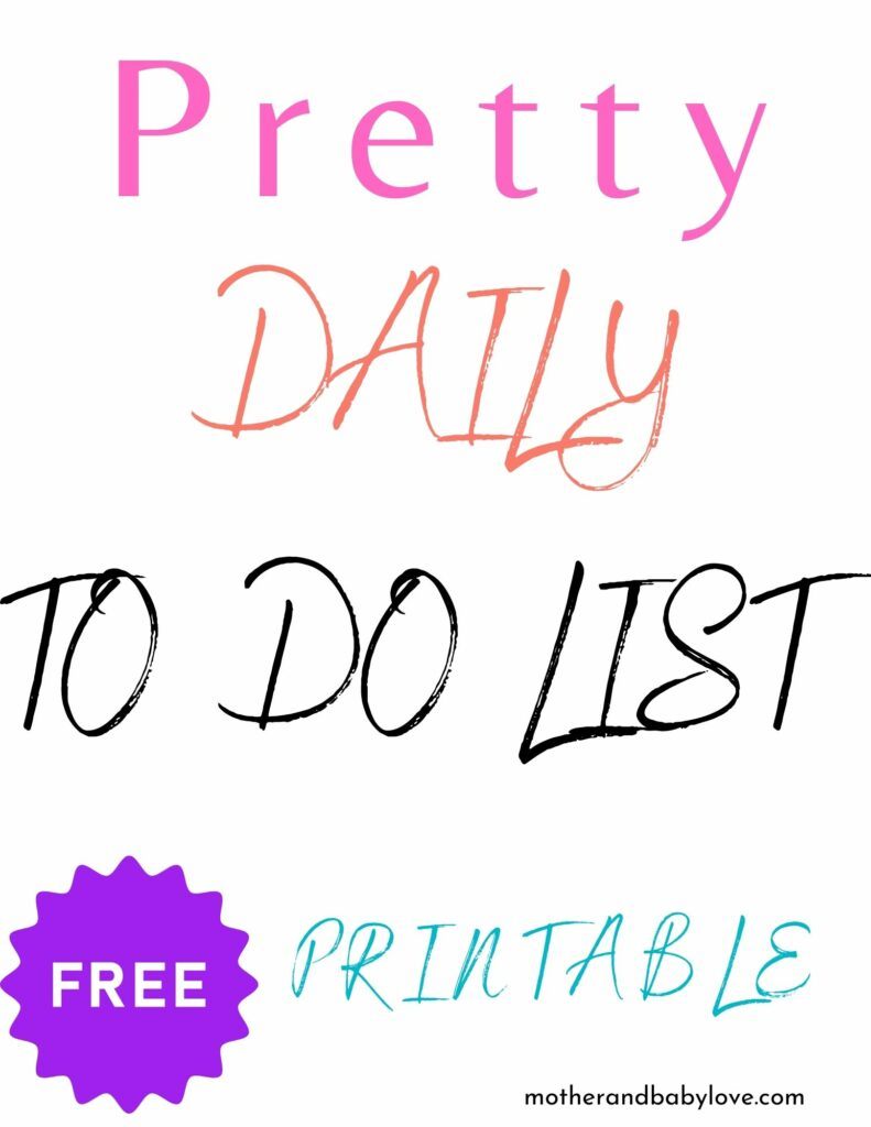 pretty pink to do list printable