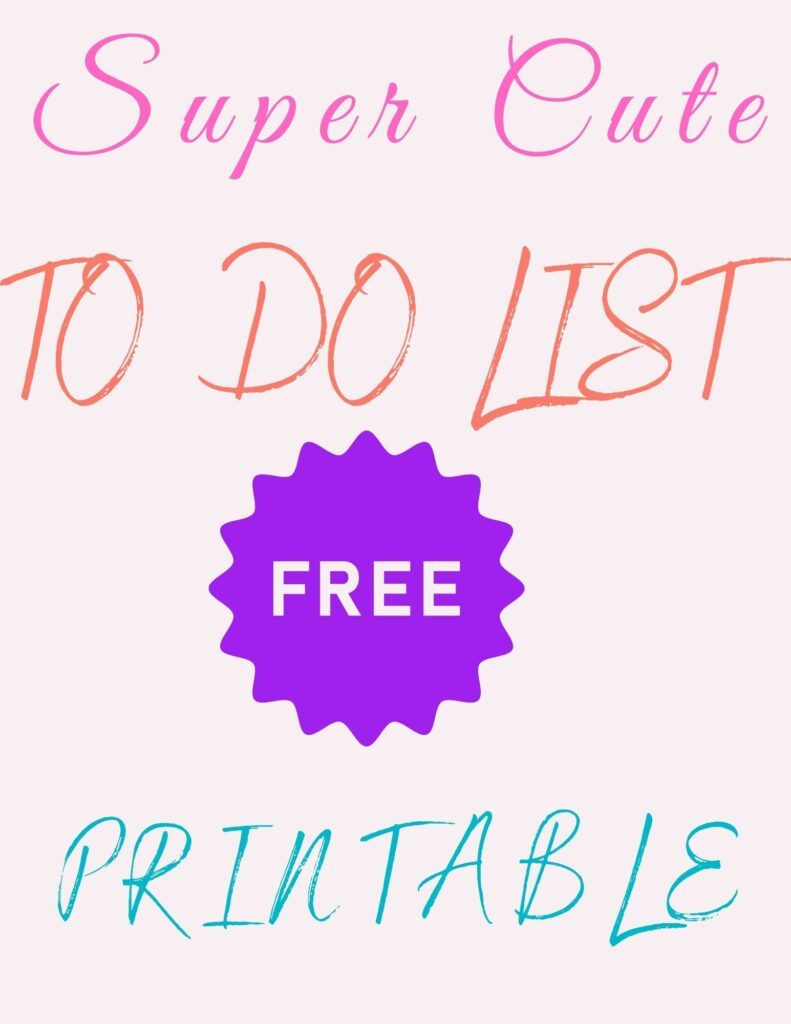 Cute Daily To Do List Printable (FREE DOWNLOAD)