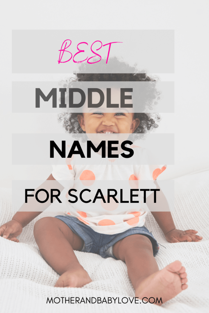 Best middle names for scarlett - cute baby girl smiling in the background