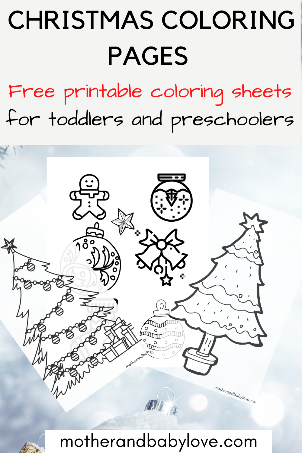 Christmas Coloring Pages for Kids - Free Printable