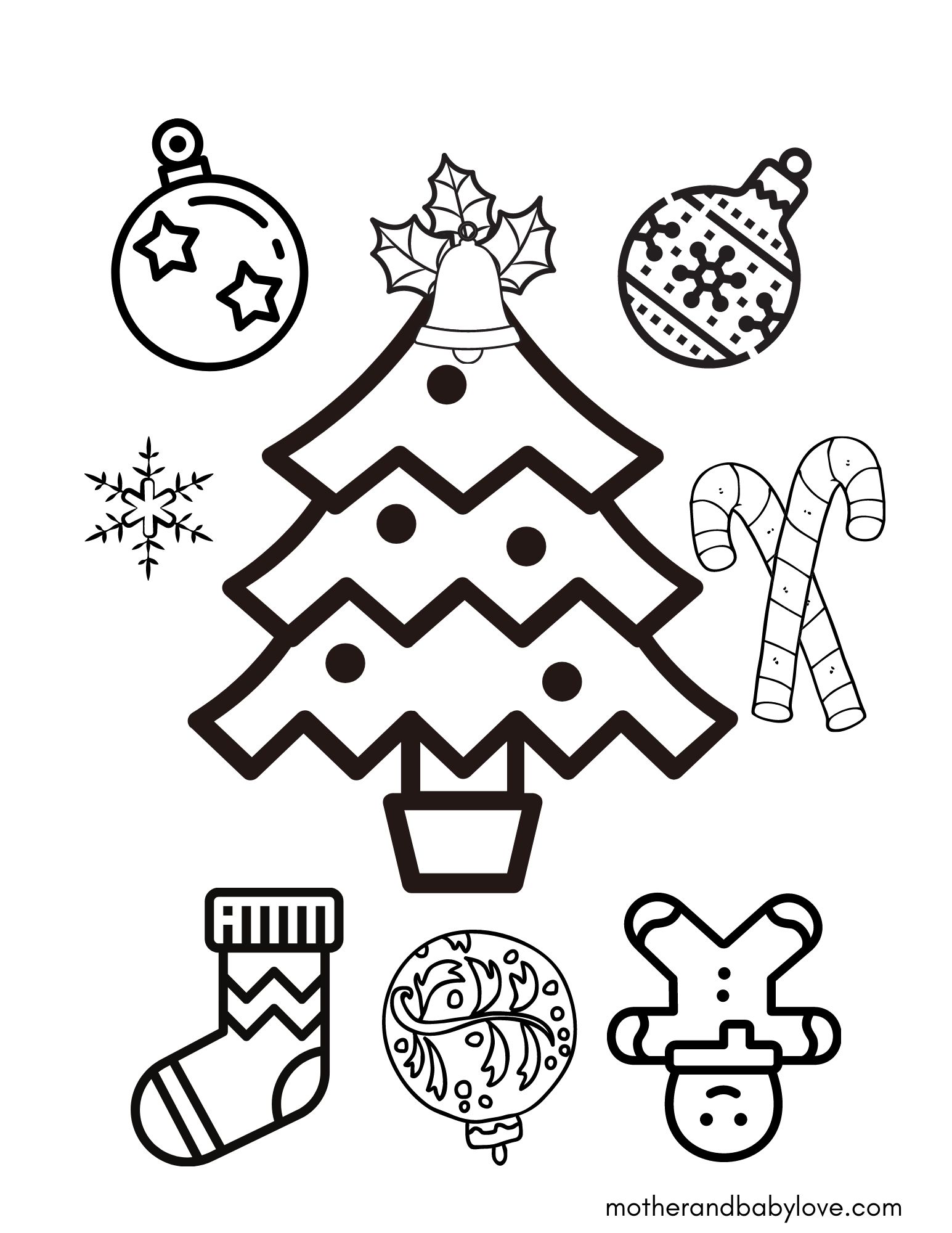 Christmas Coloring Pages for Kids - Free Printable