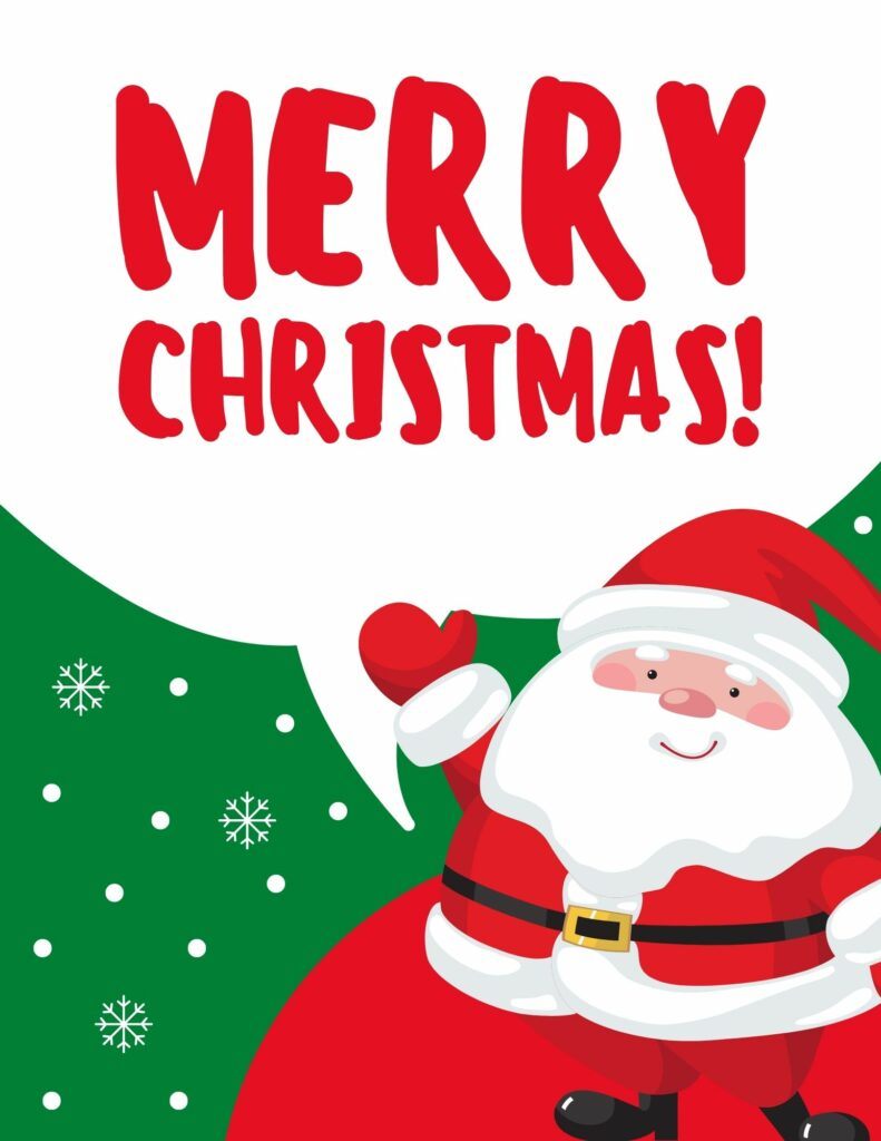 Merry Christmas free printables