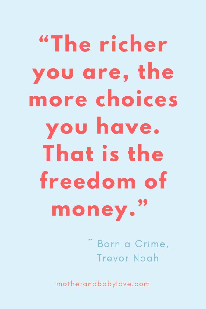 Quote about the freedom of having money